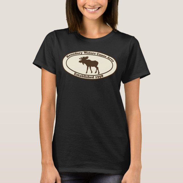 T-shirt BWCA Boundary Waters Canoe Area Minnesota Moose (Devant)