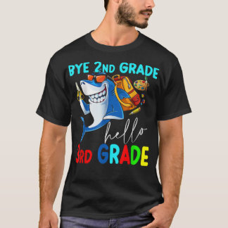 T-shirt Bye 2e année Bonjour 3e année Retour à l'école Enf
