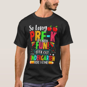 T-shirt Bye Bye Pré K Regarde dehors Kindergarten mignon P