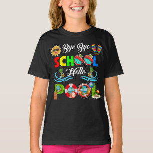 T-shirt Bye Bye School Hello Pool Teacher Squad été