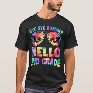 T-shirt Bye Bye Summer Bonjour 2e Année Tee Dye Retour À S