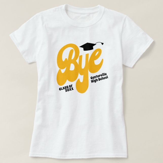 T-shirt Bye jaune Cap supérieur (Design devant)