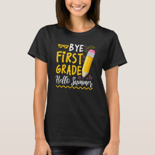 T-shirt Bye Première Année Bonjour Été Joyeux Dernier Jour