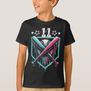 T-shirt Bysebyll Drip 11e anniversaire garçons numéro 11 j