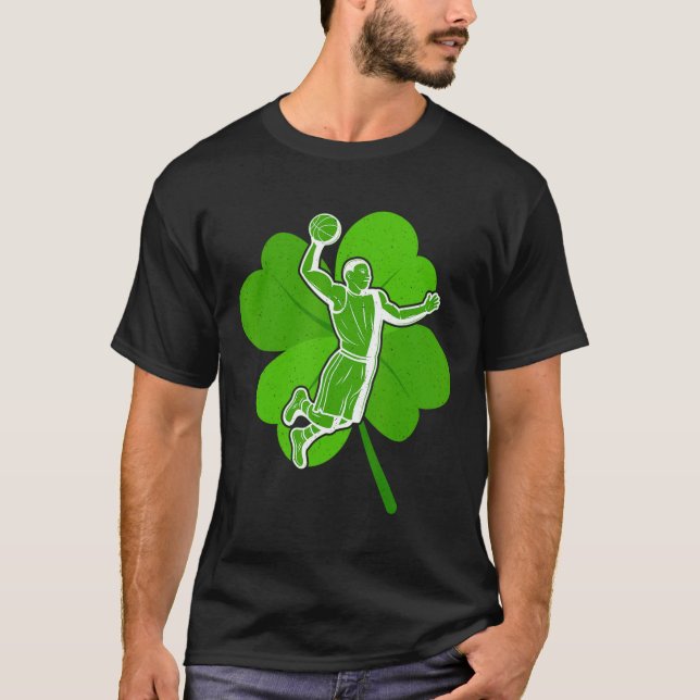 T-shirt Bysketbyll Shamrock sportif Jour de la Saint Patri (Devant)