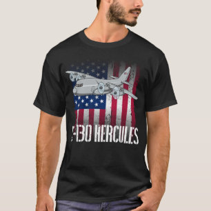 T-shirt C130 Hercules Drapeau américain Hercules C130
