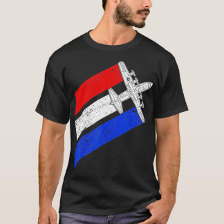 T-shirt C130 Hercules Gunship USA Drapeau avion C130 4e O