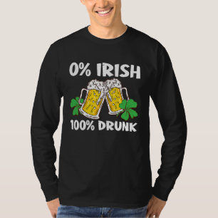 T-shirt C 0 Irlandais 100 Ivre St Patrick's Day