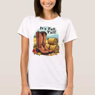 T-shirt C’est l’automne, Y’all - Bottes de cow-boys et bal