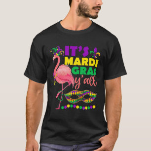 T-shirt C’Est Mardi Gras Y’All Flamant rose Jester, Jeune