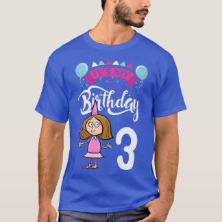 T-shirt C`est mon anniversaire 3 Thématique Fée Anniversai