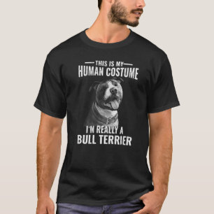 T-shirt C’est mon costume humain Je suis vraiment un Bull 