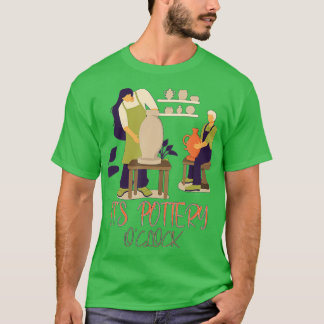 T-shirt C`est poterie o`horloge comique poterie