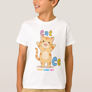 T-shirt "C est pour chat" Alphabet Tee - Croissance chaque