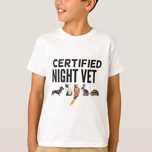T-shirt C est pour vétérinaire de nuit certifié (Devant)
