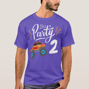 T-shirt C`est une fête 2 Thème Monster Truck Anniversaire