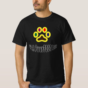 T-shirt « C’est une journée puurfect » empreintes de chat