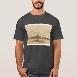 T-shirt C. Lorrain : Paysage dans le Latium avec des ouvri