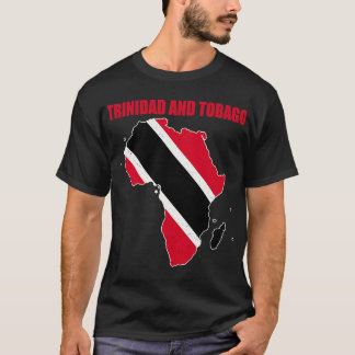T-shirt C_s Dans Mon ADN Drapeau De Trinité-Et-Tobago Afro