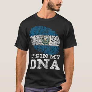 T-shirt C_s dans mon ADN Drapeaux hispaniques salvadoriens