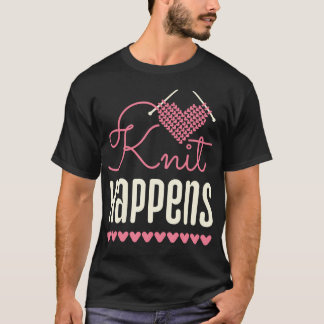T-shirt Ça arrive en tricotant Drôle de Tricoteuse Amoureu