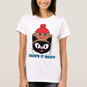T-shirt ÇA BOUGE ? Chat Noir avec Chapeau de Singe en Chau