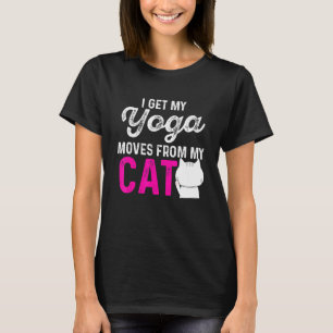 T-shirt Ca Cat Yoga Positions pour yogi ou dame au