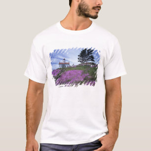 T-shirt CA, Crescent City, phare de Battery Point avec