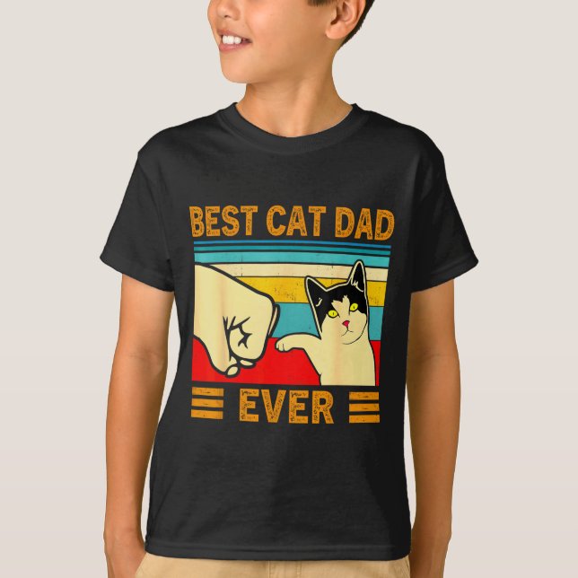 T-shirt Ca Men Cat Dad Ever Funny Cat Lover Gift  (Devant)