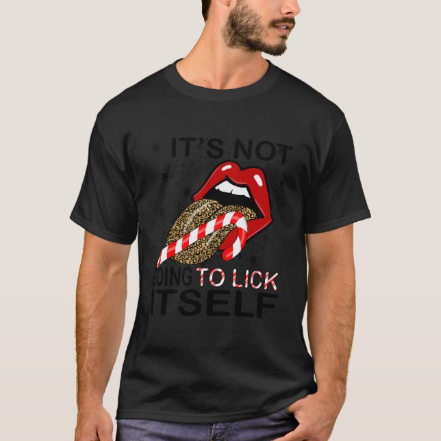 T-shirt Ça Ne Va Pas Se Lancer Lui-Même Tongue Léopard. (Devant)
