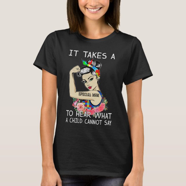 T-shirt Ça prend une Sensibilisation sur l'autisme spécial (Devant)