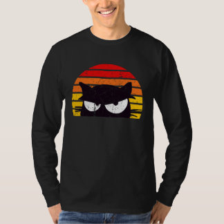 T-shirt Ça va bien chéri Mème Rétro Chat Minou Coucher de