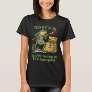T-shirt Ça va dans le compost grenouille maman jardinage