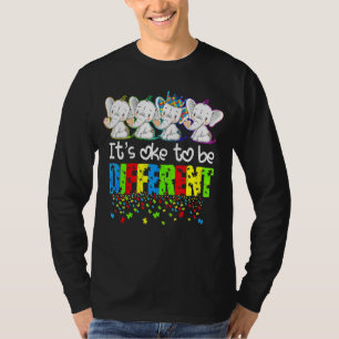 T-shirt Ça va être différent Puzzle Elephant Autism Awa