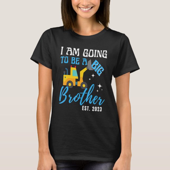 T-shirt Ça Va Être Un Gros Frère Faire-part De Grossesse (Devant)