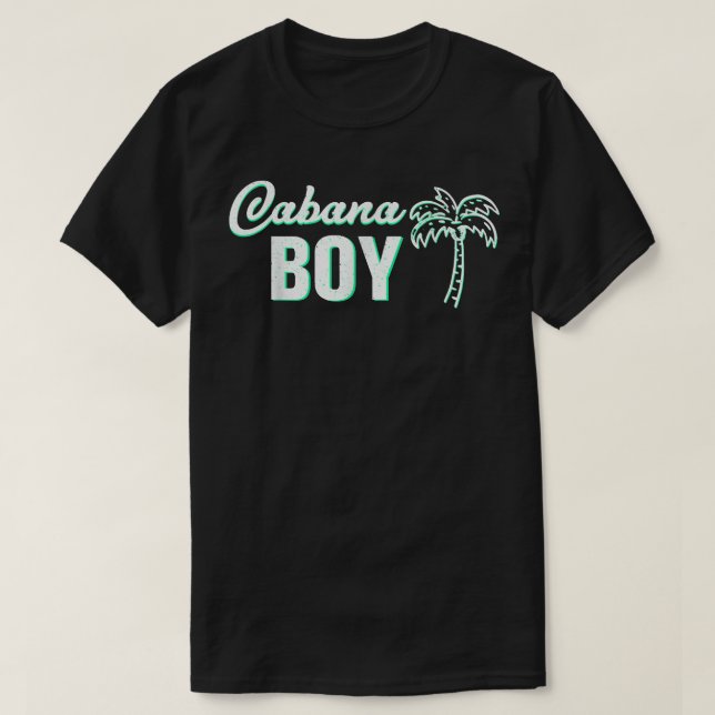 T-shirt Cabana Boy  Funny Pool Guy Palm  (Design devant)