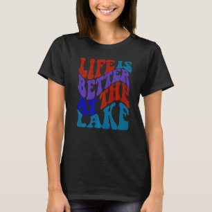 T-shirt Cabane au bord du lac pour le canotage, le camping