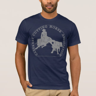 T-Shirt Cabernet CHA American Bleu Logo Gris