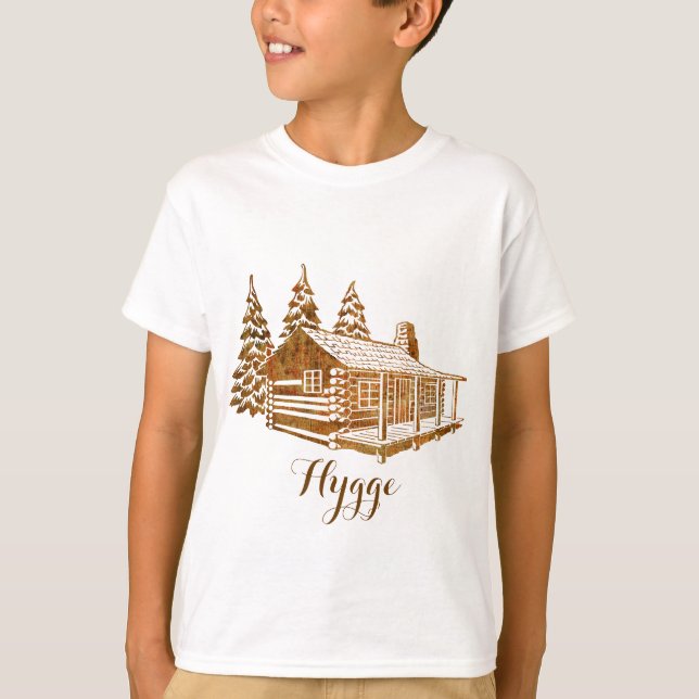 T-shirt Cabine de journal confortable - Hygge ou votre pro (Devant)
