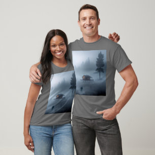 T-shirt Cabine de journaux par le lac Haunted