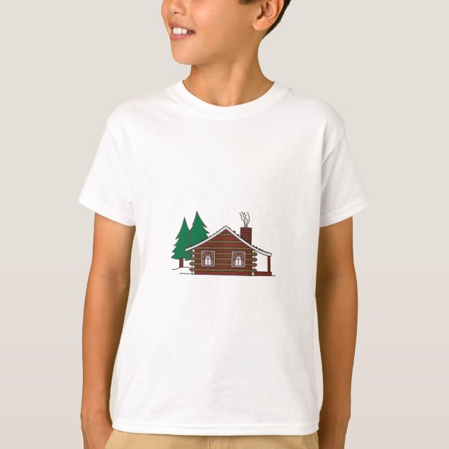 T-shirt Cabine de rondin (Devant)