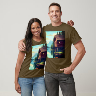 T-shirt Cabine de vacances sur le lac