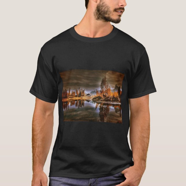 T-shirt Cabine par Dolomites Lake Tee (Devant)
