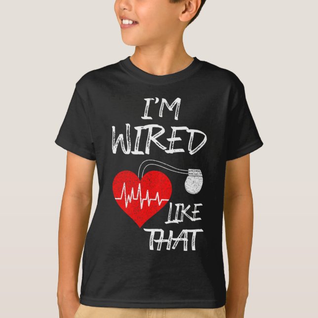 T-shirt Câblé Comme Ce Pacemaker Plaisanter Maladie De Coe (Devant)