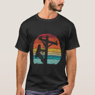 T-shirt Câble électrique de style rétro