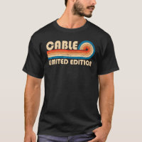 CÂBLE Nom de famille Retro Vintage 80s 90s Anniver