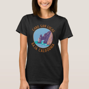 T-shirt Cabo San Lucas Arch Mexique Retro Cercle en détres