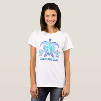 T-shirt Cabo San Lucas Mexique MX Blue Sea Turtle Souvenir