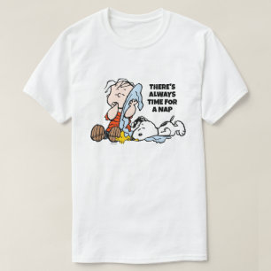 T-shirt cacahuètes   Lin, Snoopy & Woodstock Napping