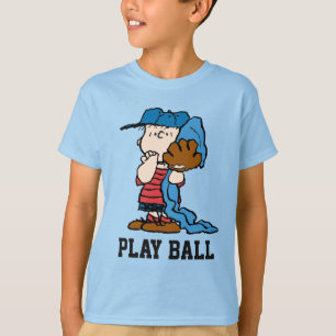 T-shirt cacahuètes Linus Dans Son Engin De Baseball